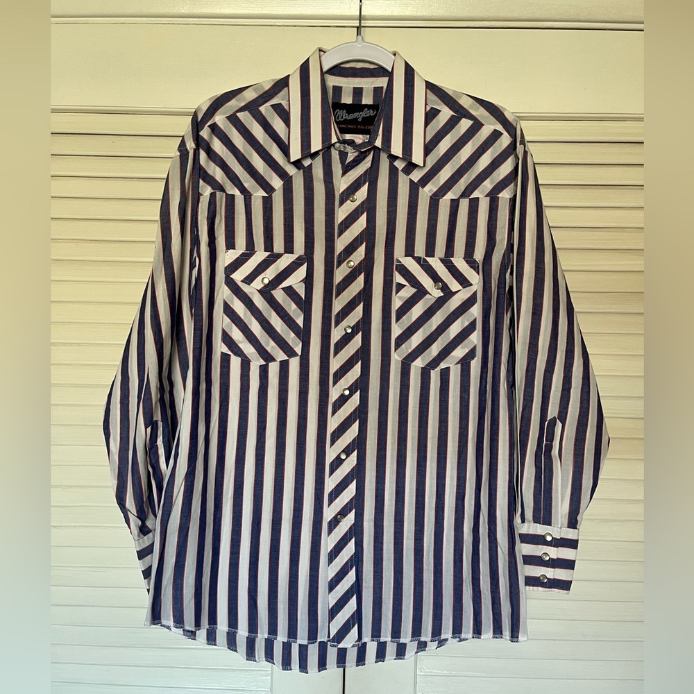 Wrangler Pearl Snap Long Sleeve M Vintage